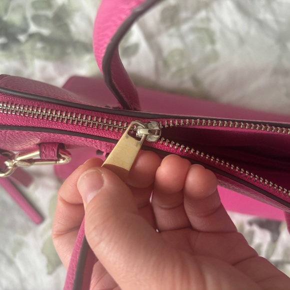 Furla Pink Satchel Crossbody Bag leather - Picture 7 of 9